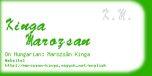 kinga marozsan business card
